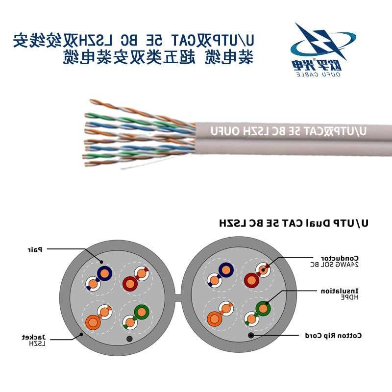 抚州市U/UTP超五类双4对非屏蔽电缆(24AWG)